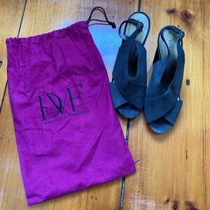 Vintage Diane Von Furstenberg Peep Toe Heels